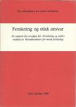 Omslagsbilde av Forsning og etisk ansvar