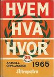 Omslagsbilde av Hvem Hva Hvor 1965