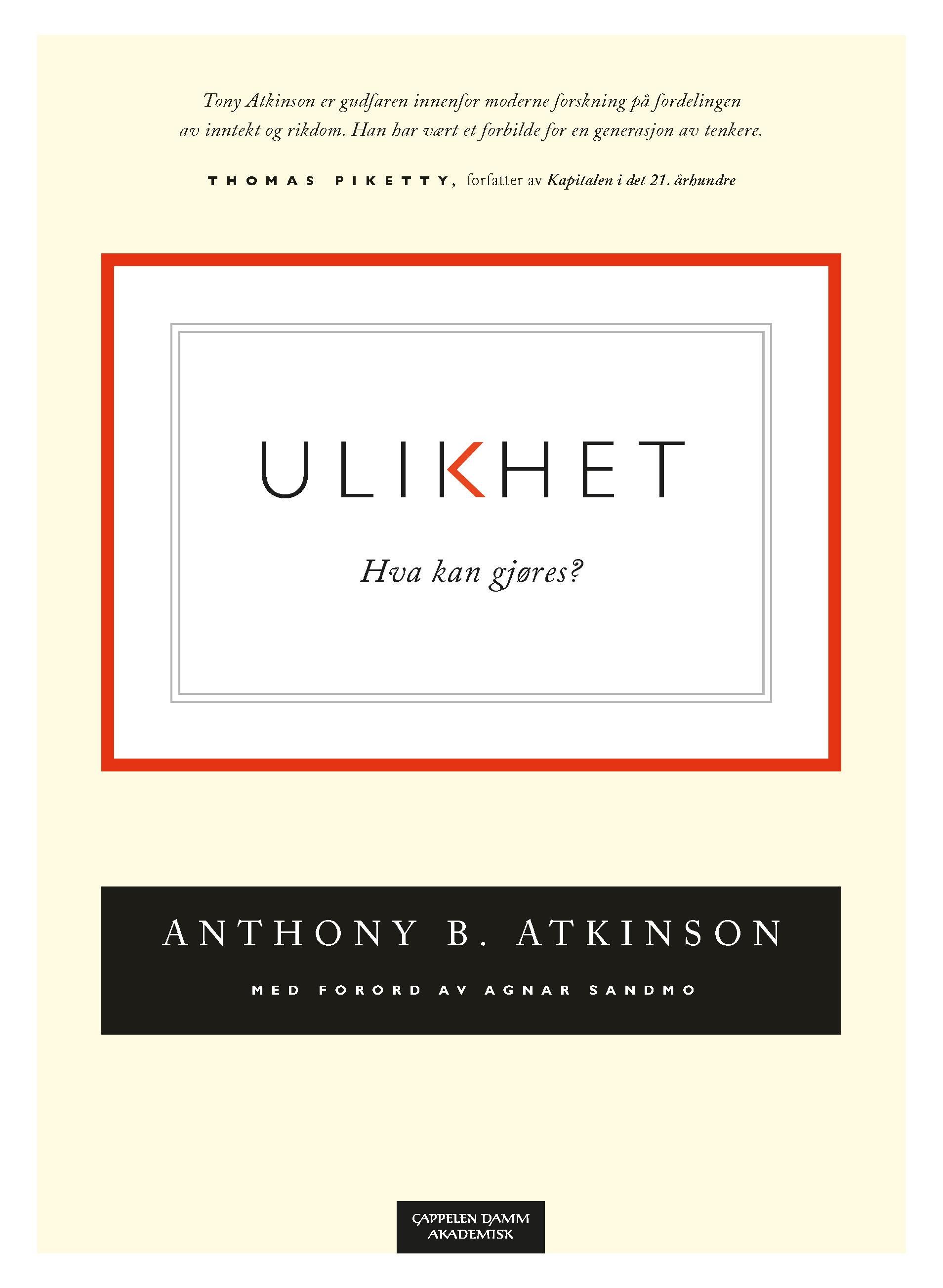 "Ulikhet - hva kan gjøres?" av Anthony B. Atkinson