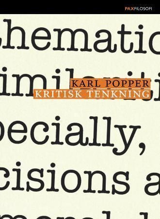 "Kritisk tenkning - utvalgte essay" av Karl Popper