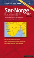 "Sør-Norge sør 2017-2018 - bil- og turistkart = tourist map = Touristenkarte = carte touristique" 