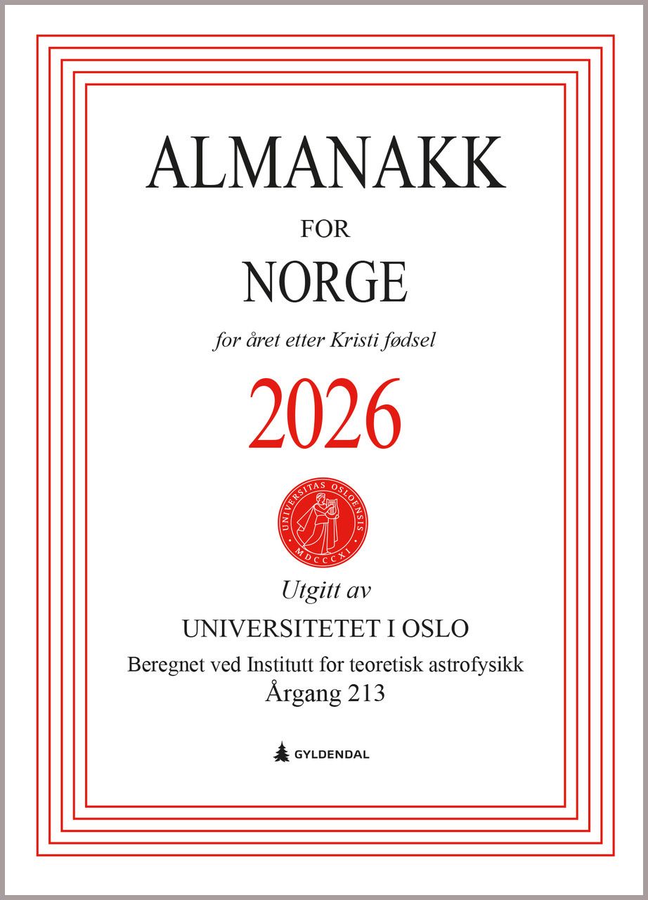 "Almanakk for Norge 2026 - for året etter Kristi fødsel" av Universitetet i Oslo