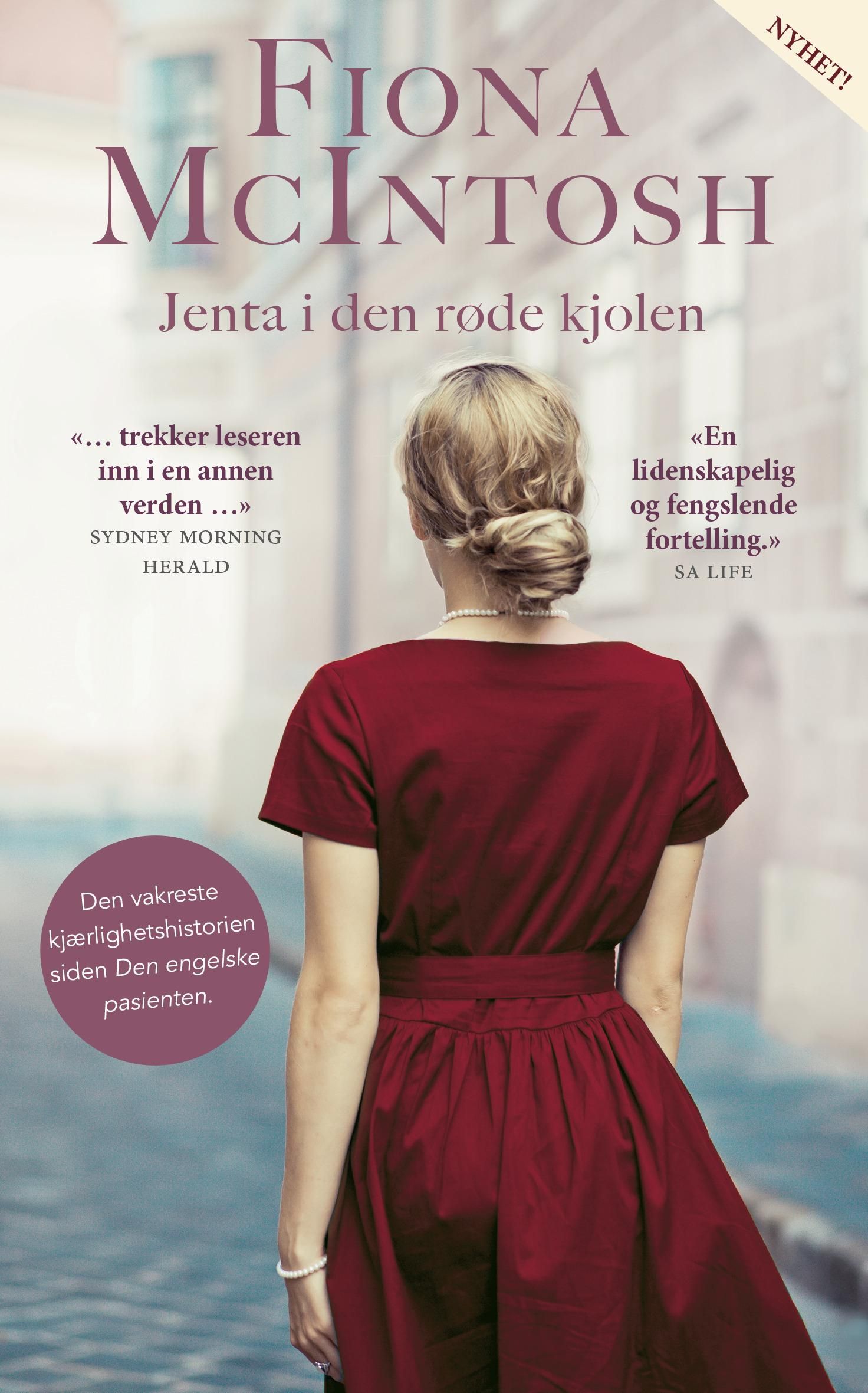 "Jenta i den røde kjolen" av Fiona McIntosh