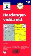 "Hardangervidda øst - fjellkart = mountain map = Wanderkarte" 