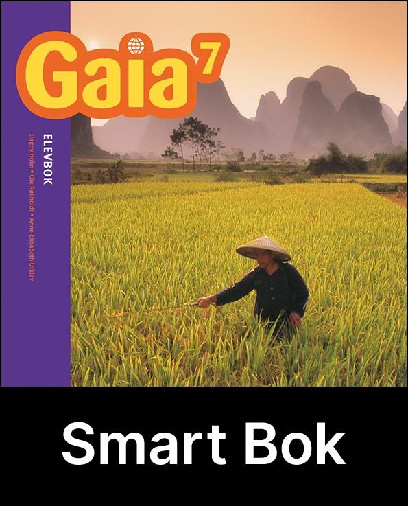 "Gaia 7 - Elevbok : Smart bok : samfunnsfag for barnetrinnet" av Dagny Holm