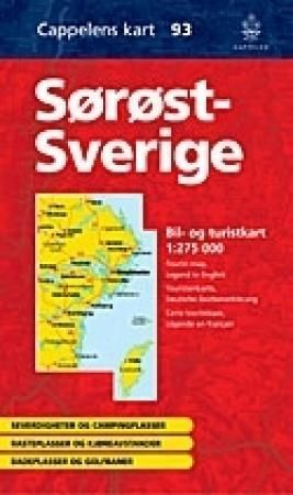 "Sørøst-Sverige - Stockholmsregionen : bil- og turistkart" 