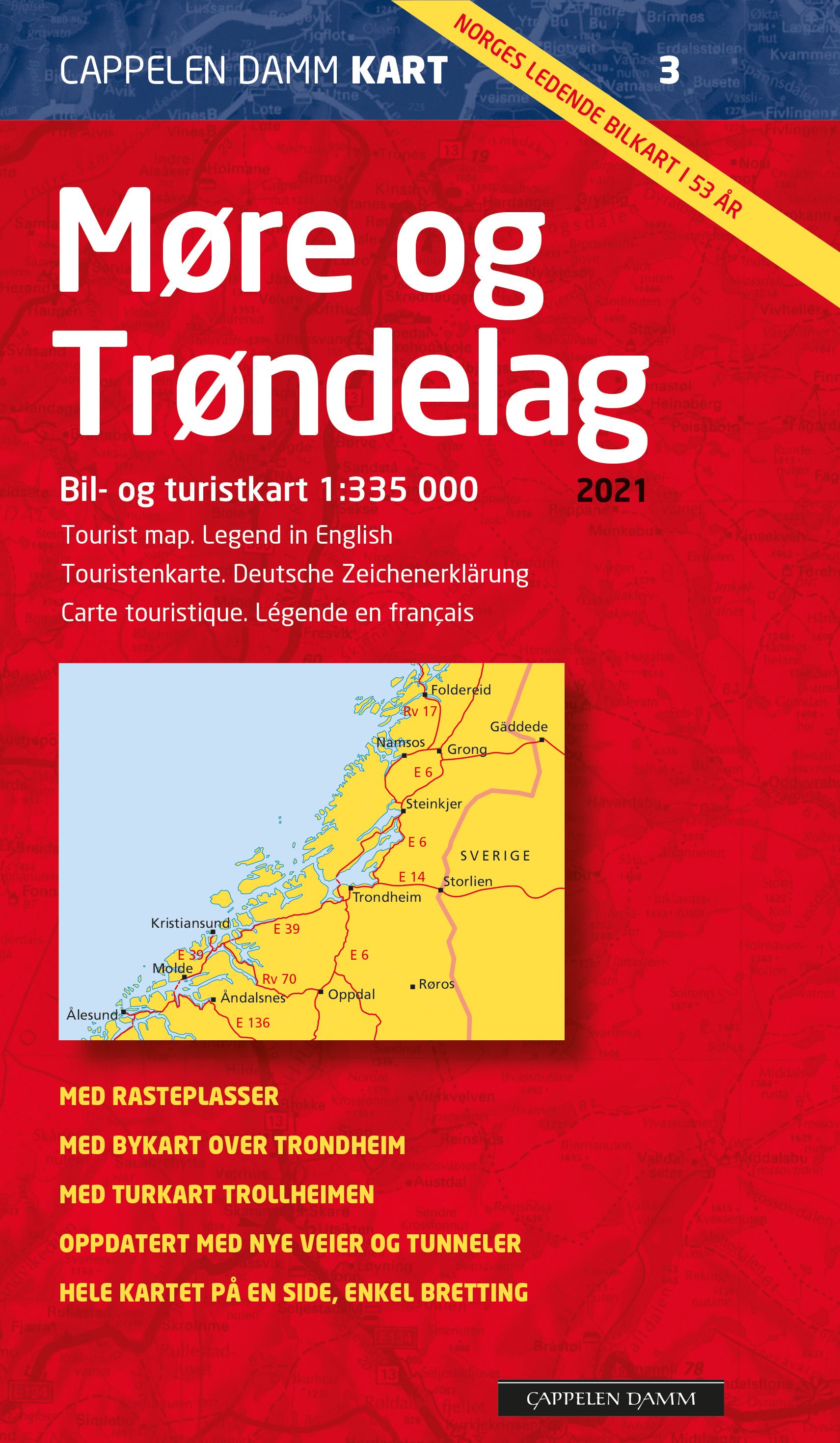 "Møre og Trøndelag 2021 - bil-og turistkart" 
