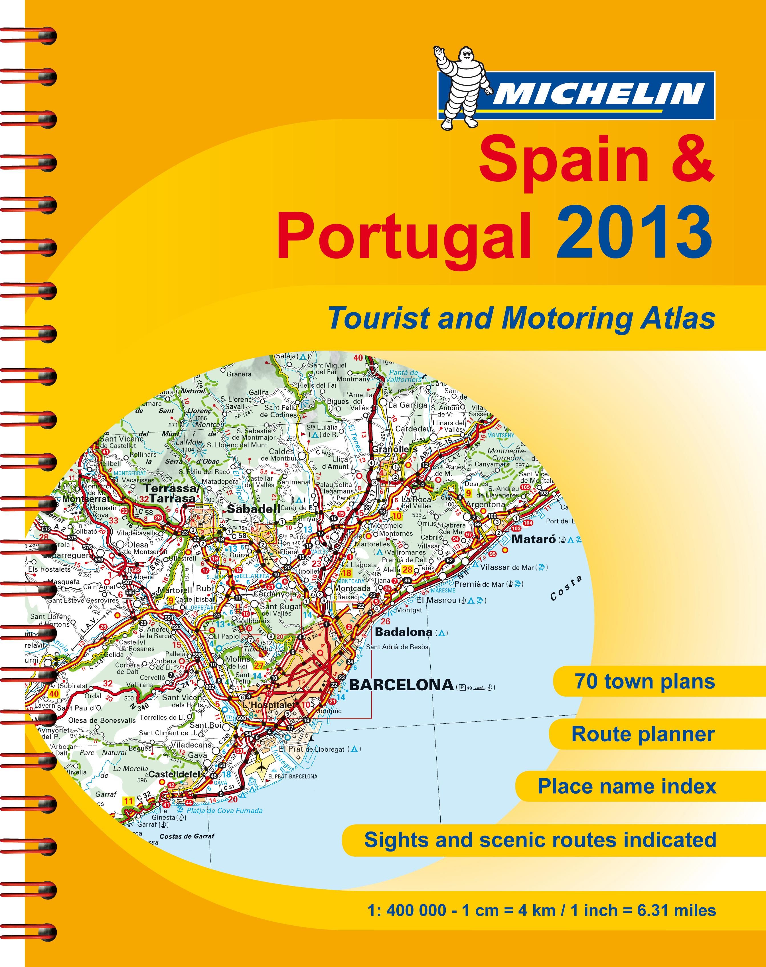 "España & Portugal - atlas de carreteras y turistíco = atlas rodoviário e turístico = atlas routier et touristique = tourist and motoring atlas = Strassen- und Reiseatlas = toeristische wegenatlas" 