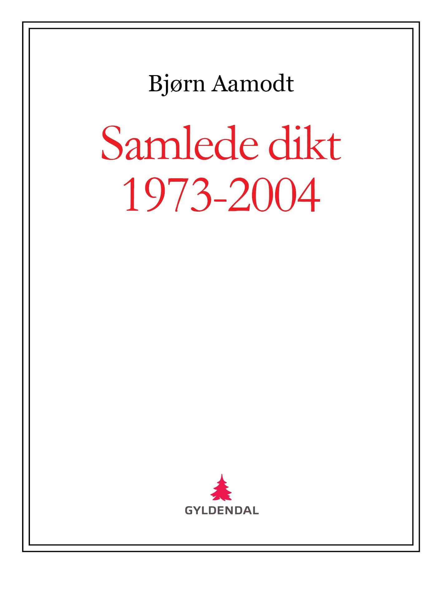 "Samlede dikt 1973-2004" av Bjørn Aamodt