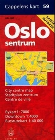 "Oslo sentrum 2002-2003 - bykart = city centre map = Stadtplan Zentrum = centre de ville" 