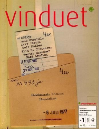 "Vinduet. Nr. 1 2003" av Janike Kampevold Larsen