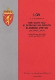 Omslagsbilde av Lov om tilsyn med elektriske anlegg og elektisk utstyr (tilsynsloven) av 24. mai 1929 nr. 4