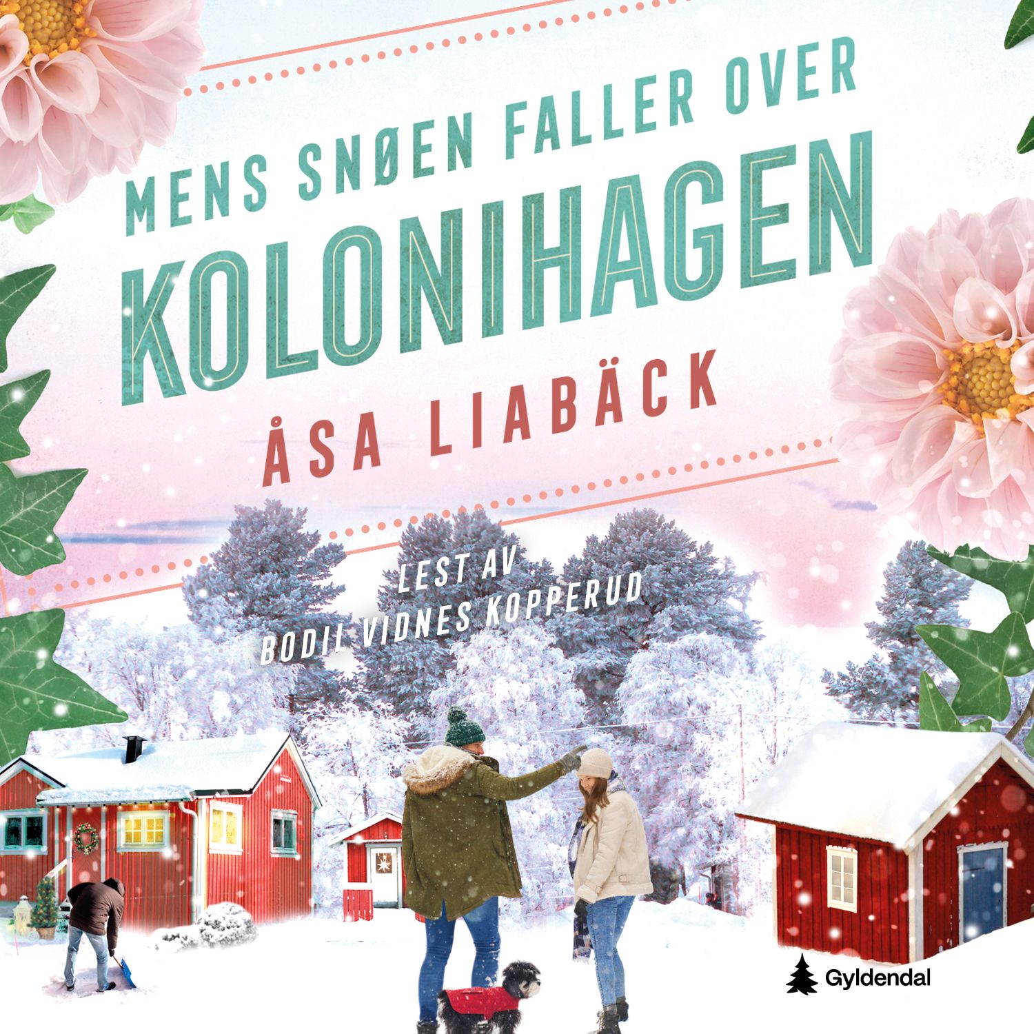 "Mens snøen faller over kolonihagen" av Åsa Liabäck