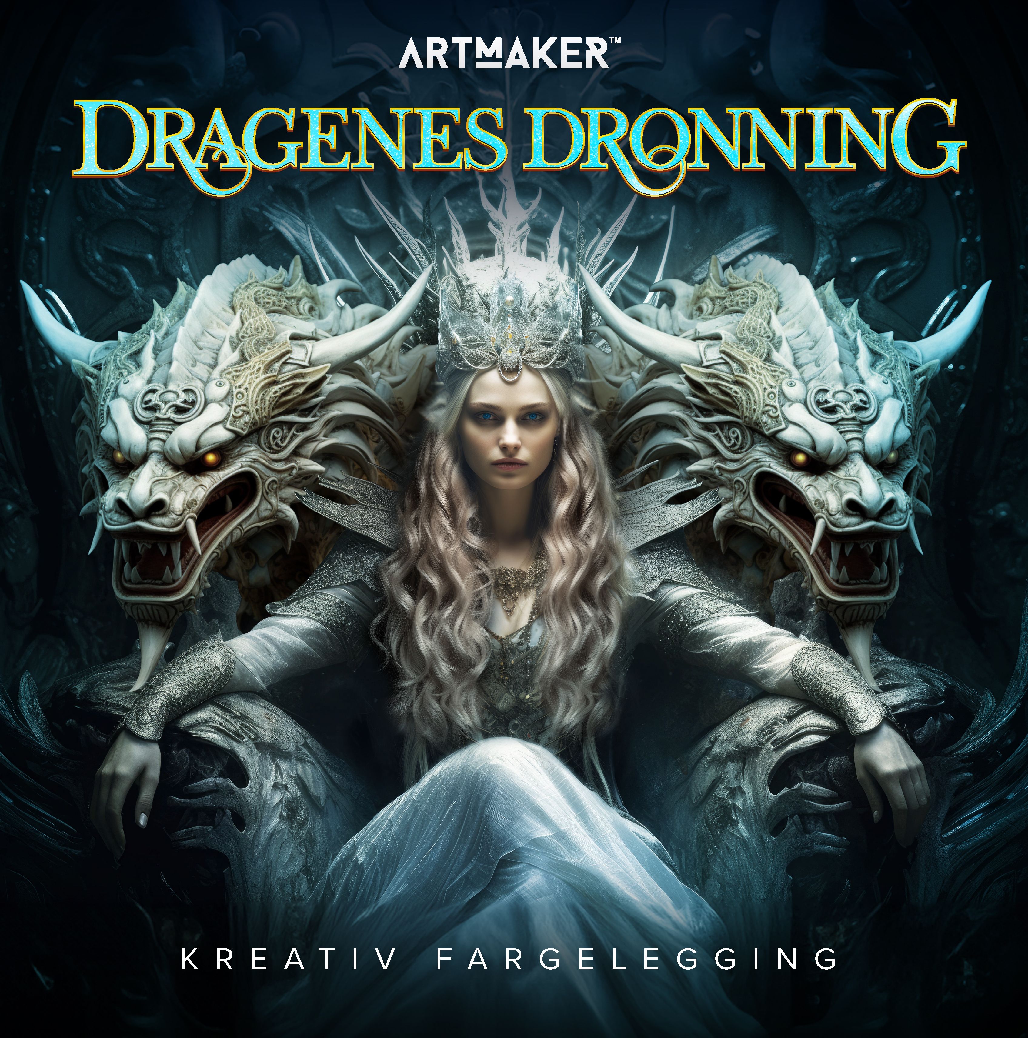 "Dragenes dronning - kreativ fargelegging" av Terje Øygard
