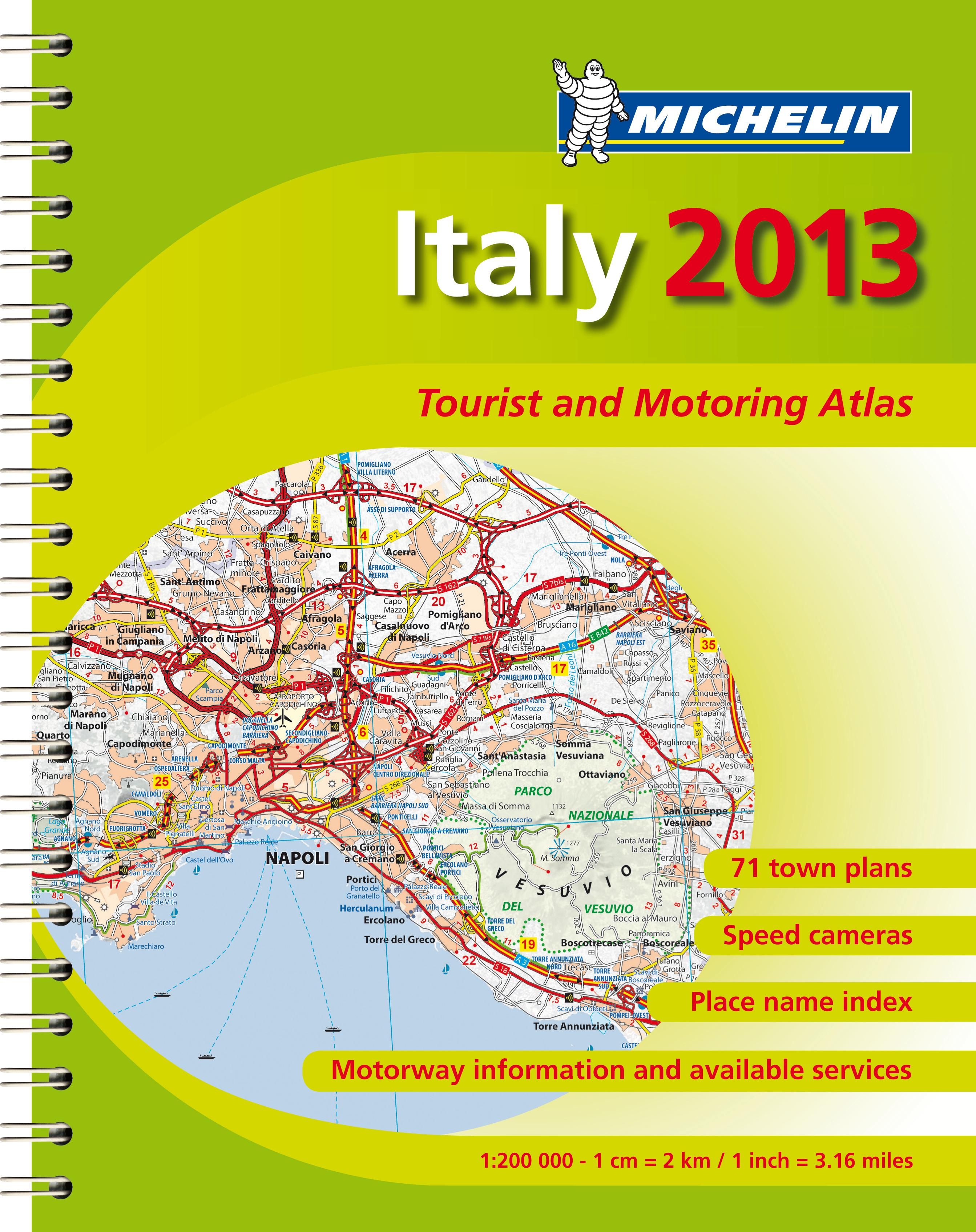"Italia 2013 - atlante stradale e turistico = tourist and motoring atlas = atlas routier et touristique = Strassen- und Reiseatlas = toeristische wegenatlas = atlas de carreteras y turístico" 