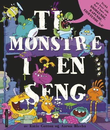 "Ti monstre i en seng" av Katie Cotton