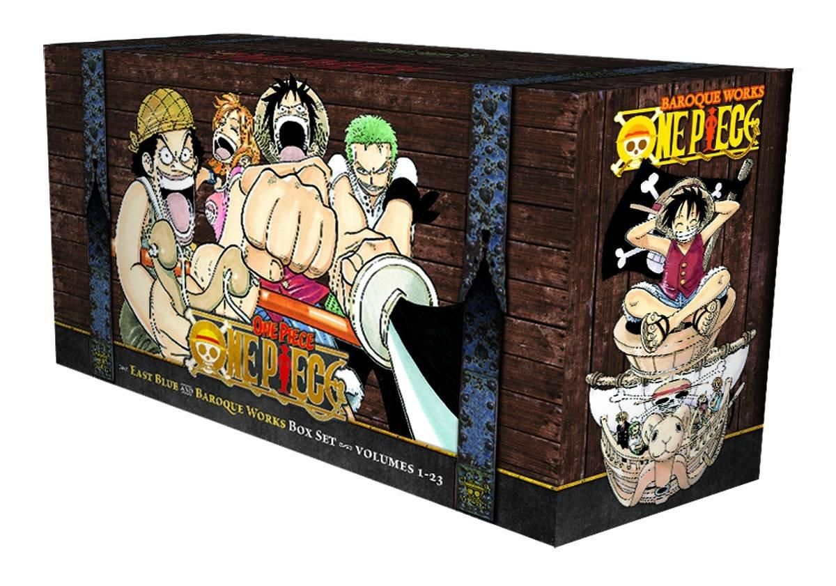 "One piece box set - east blue and baroque works : volumes 1-23 with premium" av Eiichiro Oda