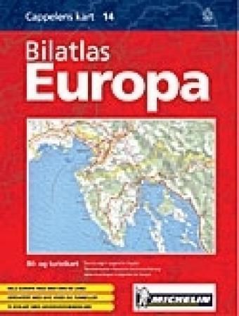 "Bilatlas Europa - bil- og turistkart med tegnforklaring på norsk = tourist map: legend in English = Touristenkarte: Deutsche Zeihcenerklärung = carte touristique: légende en francais" 