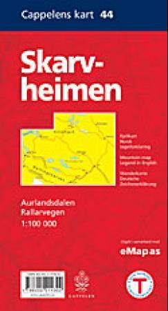 "Skarvheimen - Aurlandsveien, Rallarvegen : fjellkart = mountain map = Wanderkarte" av eMap