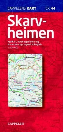 "Skarvheimen - fjellkart = mountain map" 
