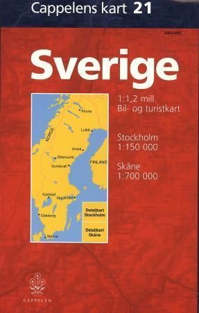 "Sverige 2003-2005 - bil- og turistkart" 
