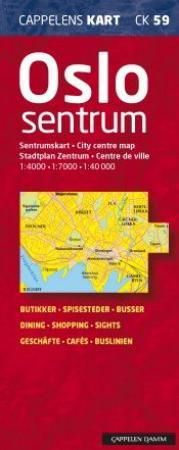 "Oslo sentrum - sentrumskart = city centre map = Stadtplan Zentrum = centre de ville" 