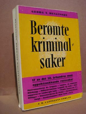 "Berømte kriminalsaker" av Georg V Bentgsson