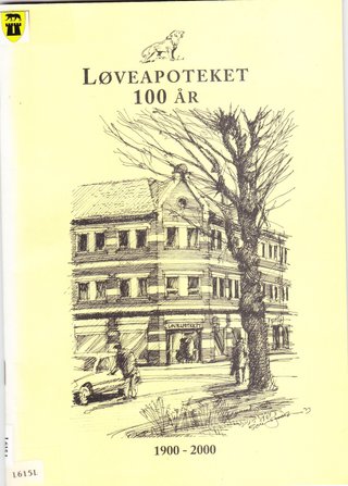"Løveapoteket 100 år - 1900 - 2000" av Svein Jakobsen