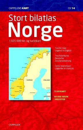 "Stort bilatlas Norge - bil- og turistkart = tourist map = Touristenkarte = carte touristique" 