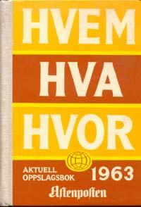 Hvem hva hvor 1963 - Aftenpostens aktuelle oppslagsbok