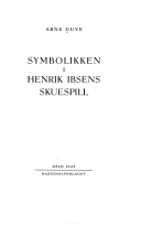 Symbolikken i Henrik Ibsens skuespill