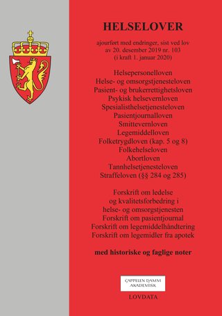 Helselover - ajourført med endringer, sist ved lov av 20. desember 2019 nr. 103 (i kraft 1. januar 2020)