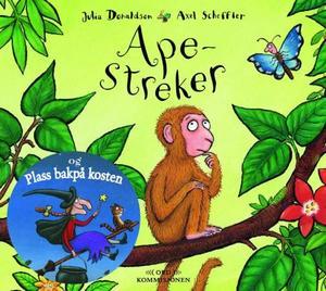 "Apestreker ; Plass bakpå kosten" av Julia Donaldson