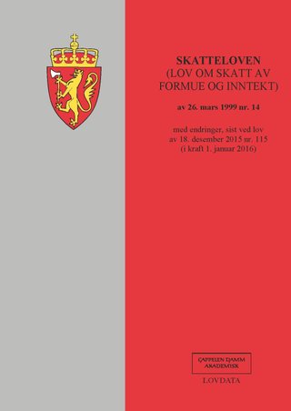 Skatteloven - (lov om skatt av formue og inntekt) av 26. mars 1999 nr. 14 : med endringer, sist ved lov av 18. desember 2015 nr. 115 (i kraft 1. januar 2016 : med endringer