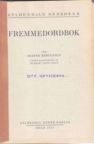 "Fremmedordbok" av Bjarne Berulfsen