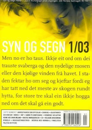 Syn og segn - hefte 1-2003