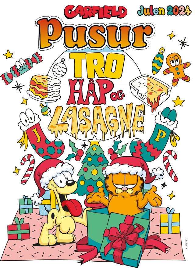 "Pusur julehefte 2024 - tro håp og lasagne" av Jim Davis