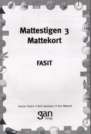 Mattestigen 3. Mattekort. Fasit
