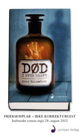 Død i hver dråpe. Leseeksemplar til bokhandel