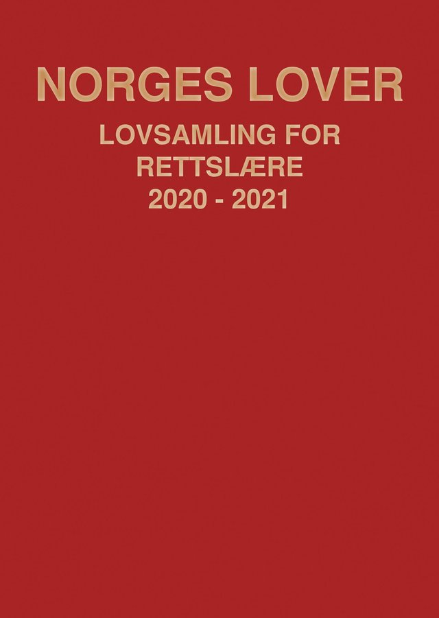 "Norges lover - lovsamling for rettslære 2020-2021" av Anne Bang Lyngdal