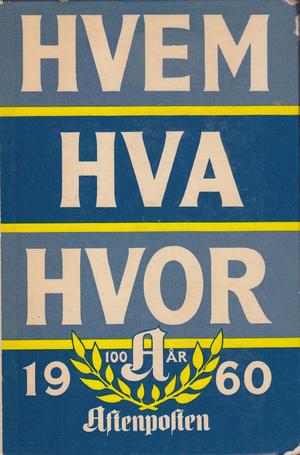 "Hvem Hva Hvor 1960 Aktuell oppslagsbok" av Dag Fremming