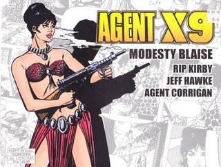 "Agent X9 Gull nr.1 Modesty Blaise - Rip Kirby - Jeff Hawke - Agent Corrigan" av Peter O'Donnell