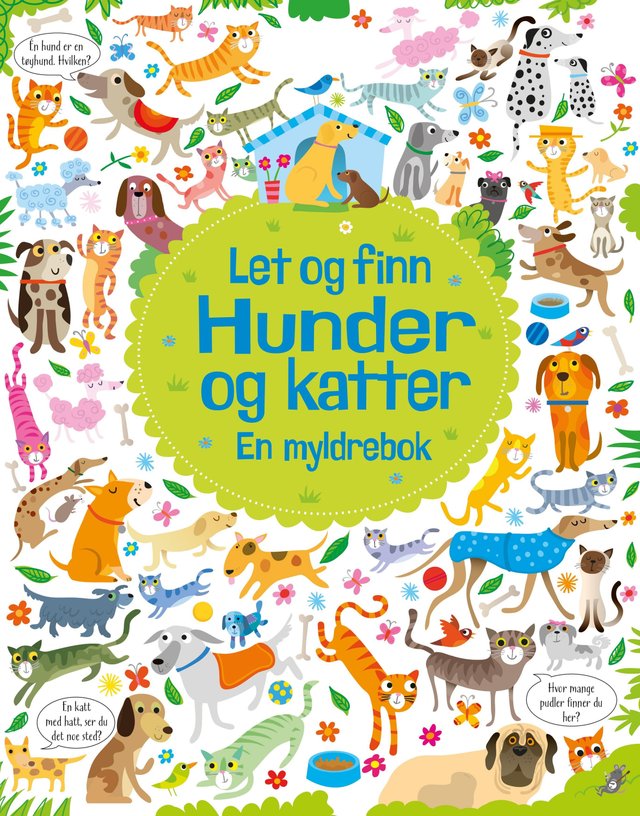 "Hunder og katter - let og finn : en myldrebok" av Kirsteen Robson