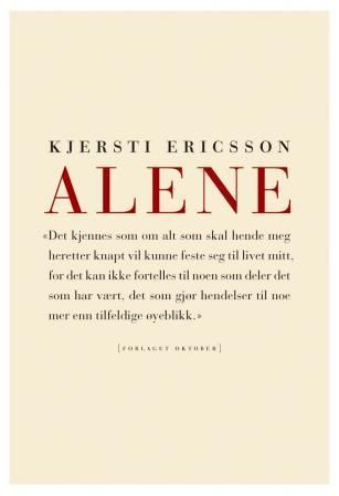 "Alene" av Kjersti Ericsson