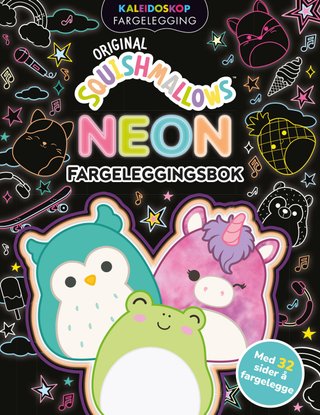 Original Squishmallows neon fargeleggingsbok