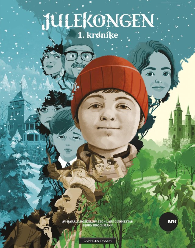 "Julekongen - 1. krønike : (eller hvordan jeg oppdaga en hemmelig ridderdal og fant en måte å redde jula for hele familien min som var nødt til å bo hos min verste fiende, og i tillegg ble konge for et helt folk)" av Harald Rosenløw Eeg