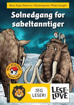 "Solnedgang for sabeltanntiger" av Mary Pope Osborne