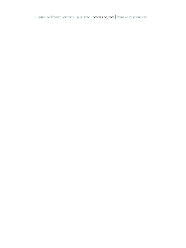 "Loveprosjekt" av Inger Bråtveit
