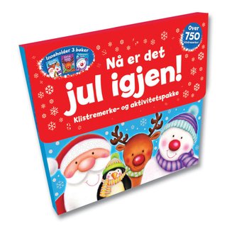 Nå er det jul igjen! Klistremerke- og aktivitetspakke. Med 3 aktivitetsbøker. Over 750 klistremerker