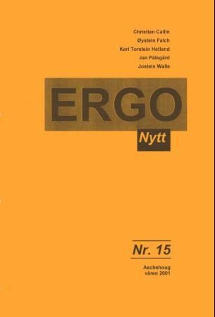 Ergonytt nr.15 - våren 2001